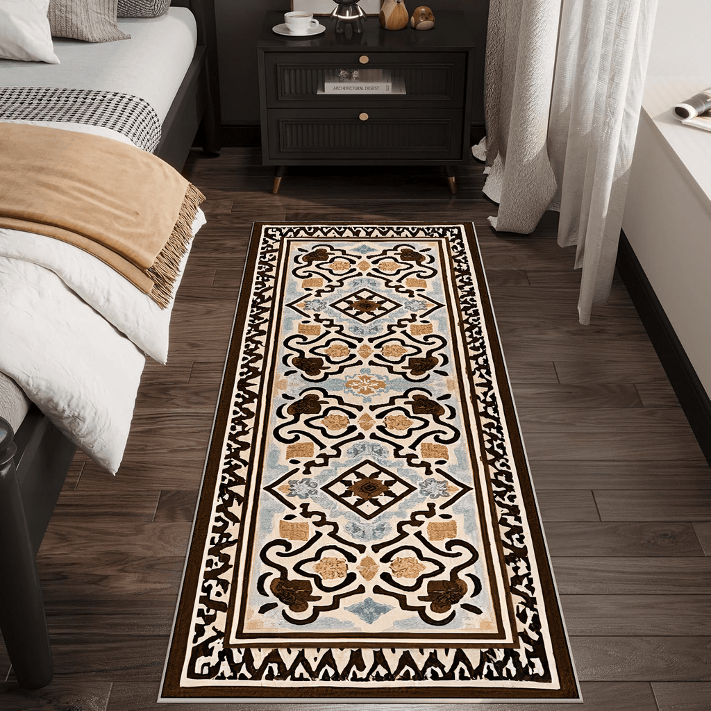 TECHVIDA Kitchen Rug Set 3 Piece,Non Slip Machine Washable Kitchen Mats, Farmhouse Hallway Doormat for Home Floor and Living Room,Gray