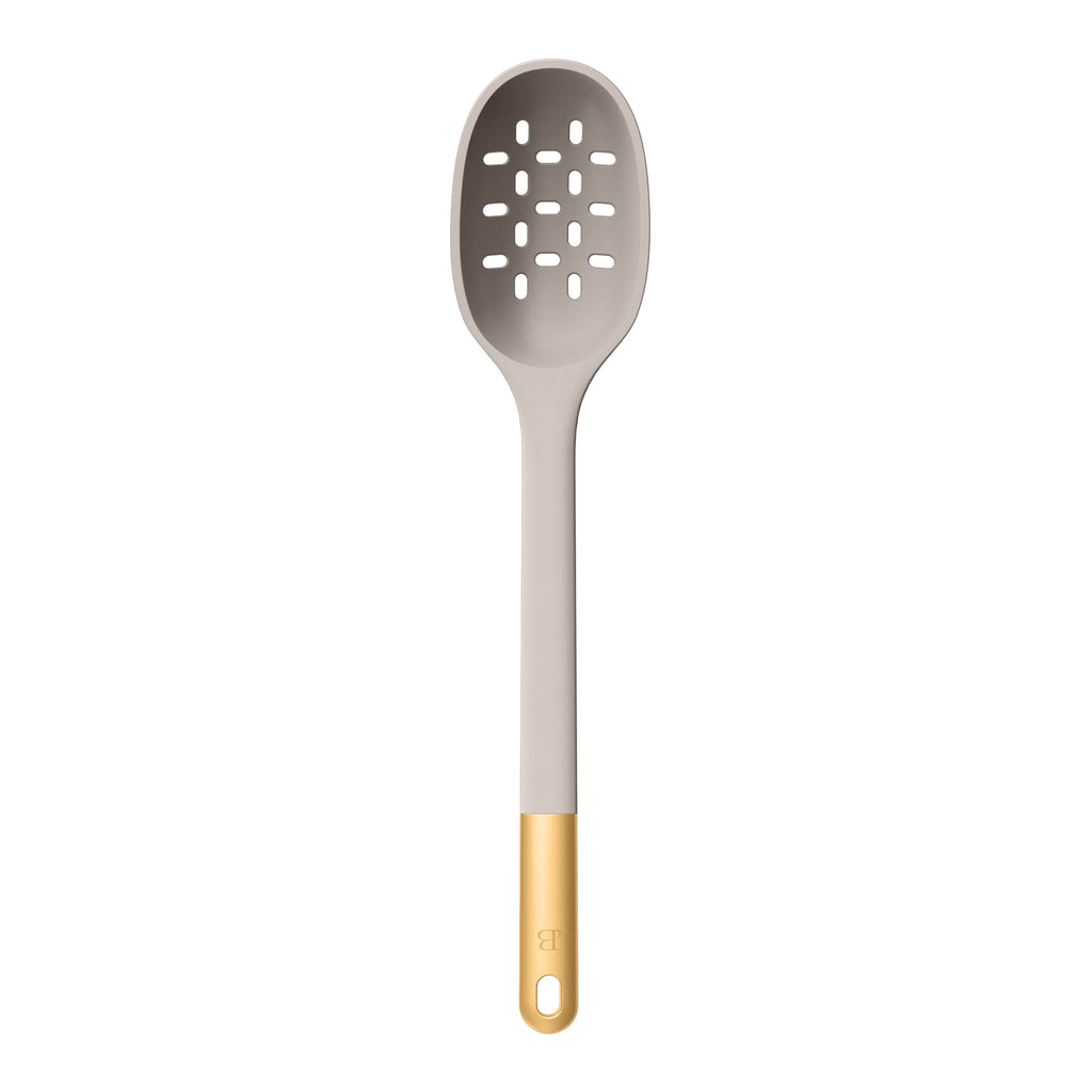 Beautiful 6-Piece Silicone Kitchen Tool Set with Ceramic Crock, Chocolate by Drew Barrymore
