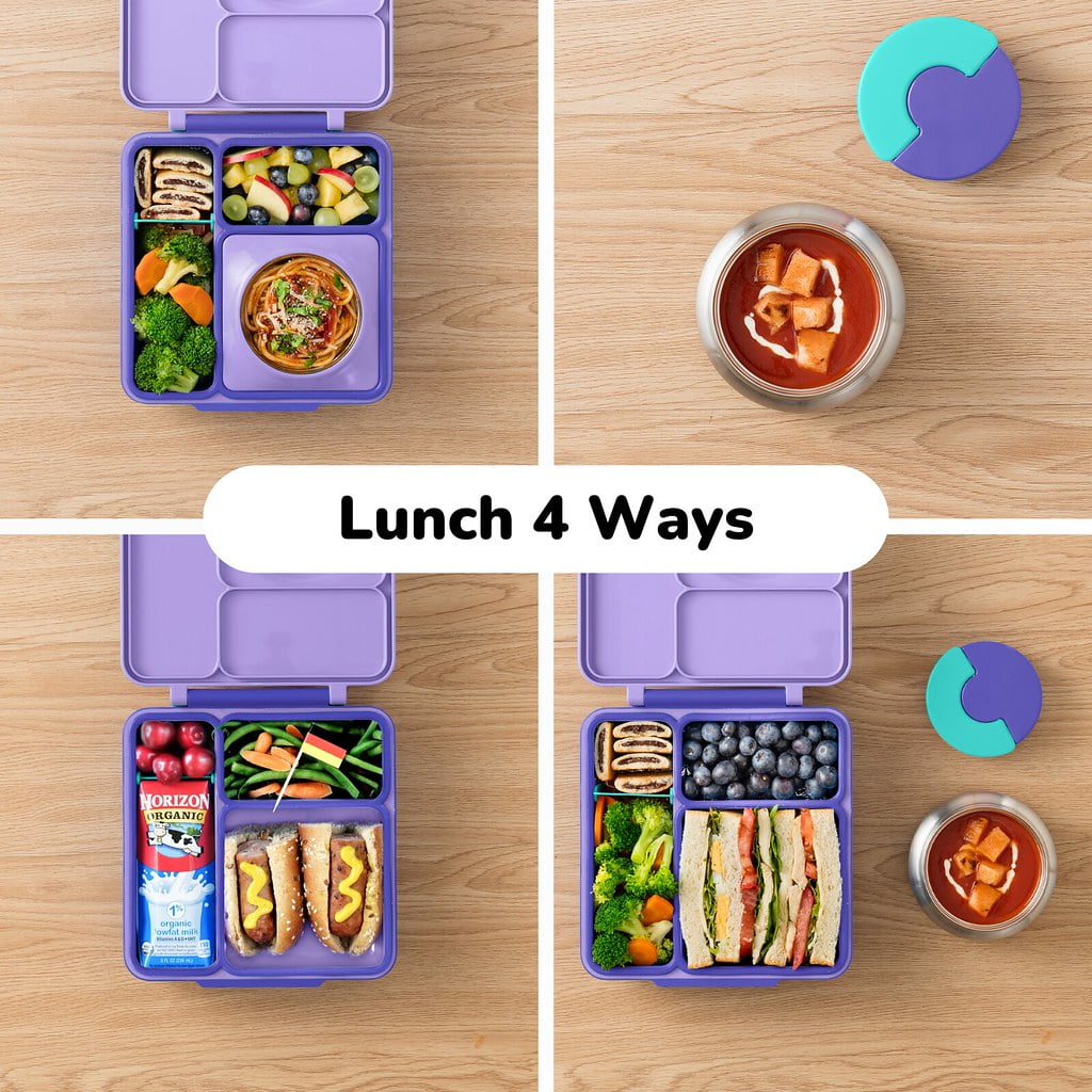 OmieBox Bento Box for Kids - Insulated Bento Lunch Box with Leak Proof Thermos Food Jar - Blue Sky by OmieLife
