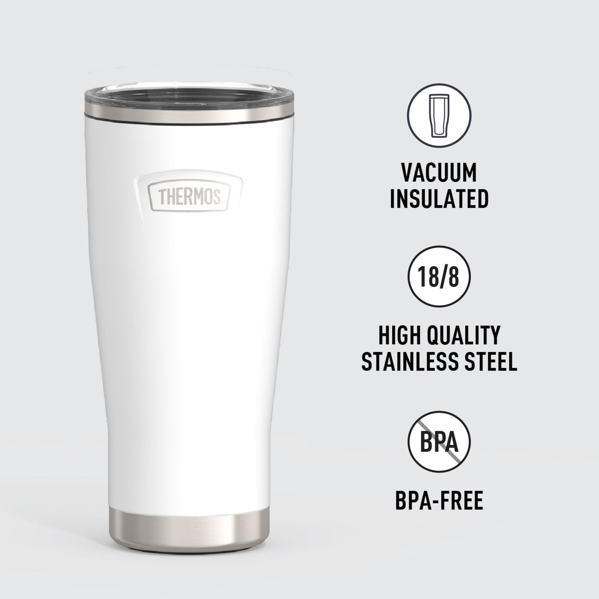 Thermos Stainless Steel Tumbler, w/ Slide Lock Lid, Graphite, 24 oz
