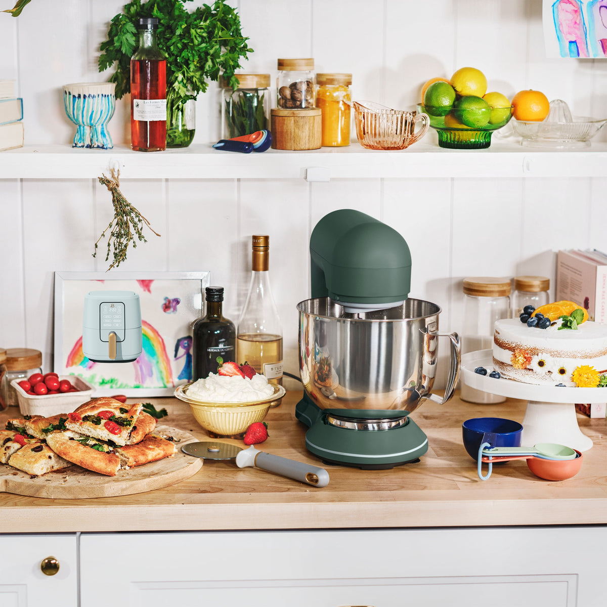 Beautiful 5.3 Qt Stand Mixer, Lightweight & Powerful with Tilt-Head, Chocolate by Drew Barrymore