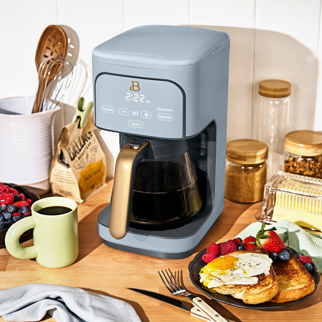 Beautiful 12 cup Programmable Coffee Maker, Thyme Green by Drew Barrymore