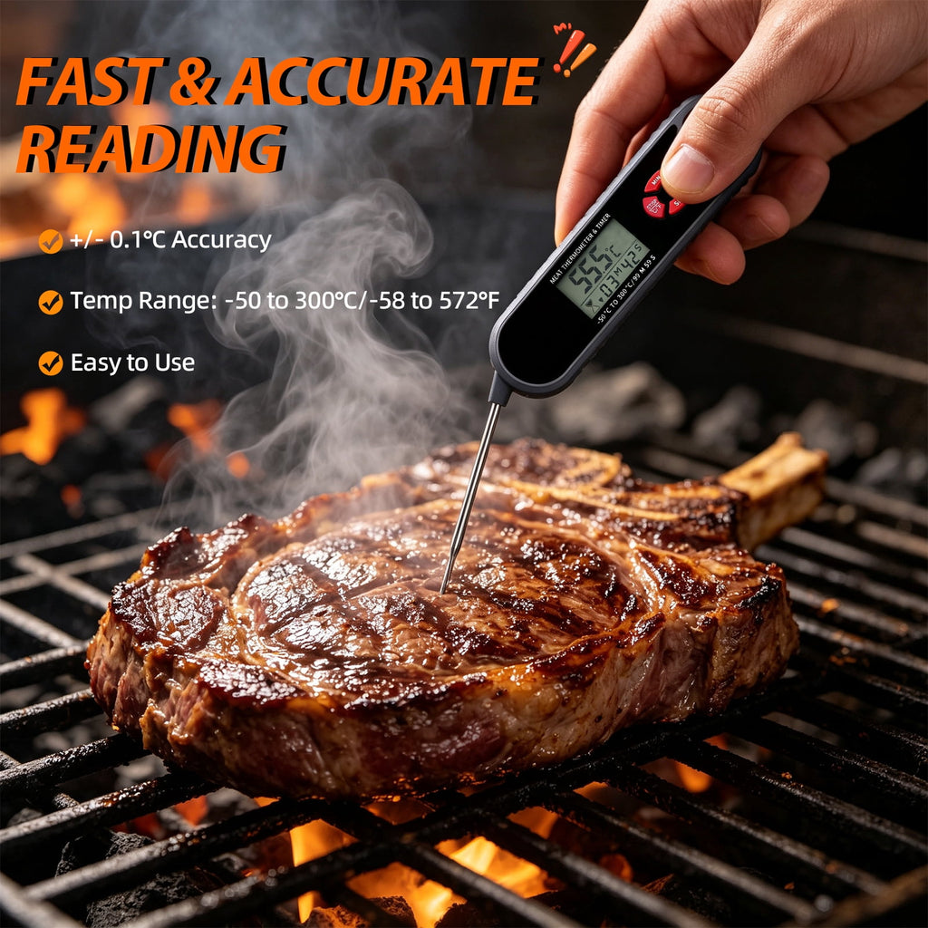 AGCAN Digital Meat Thermometer Instant Read Food Thermometers for BBQ Grilling Cooking