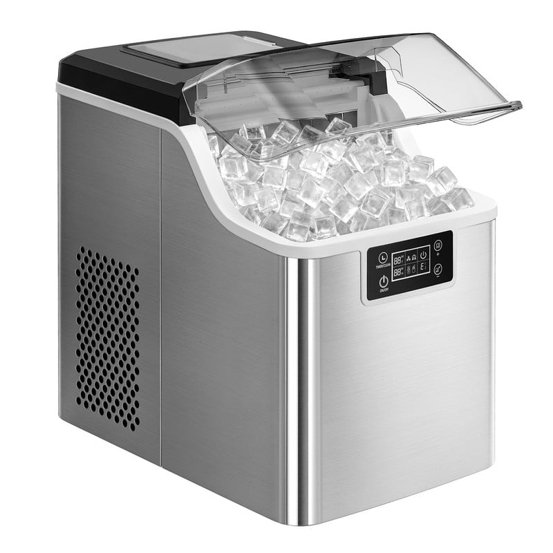 SIMZLIFE Ice Ball Maker Countertop, 2.4" Large Sphere Ice, 48 Balls/24H, Self-Cleaning for Whisky & Home Bar, Black