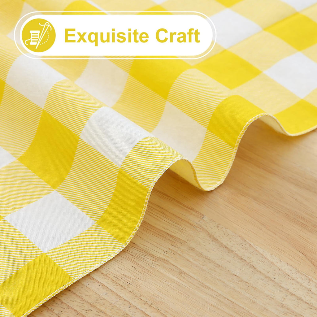 decorUhome Rectangle Tablecloth, Waterproof Vinyl Flannel Backed Table Cloth, Buffalo Wipeable Plastic Table Cover for Kitchen and Outdoor, Black and White, 60" x 84"
