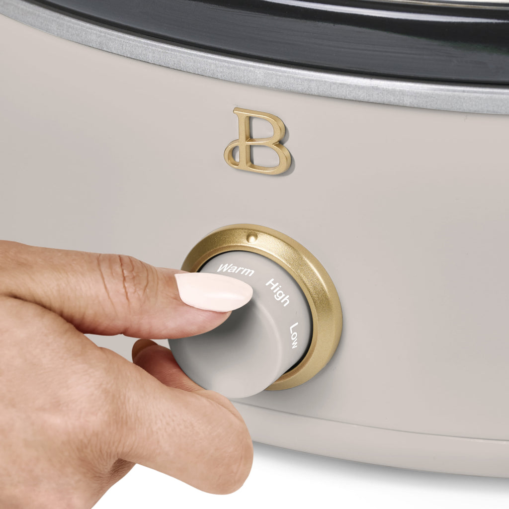 Beautiful 2.5 Qt Dip and Serve Manual Slow Cooker, Chocolate by Drew Barrymore