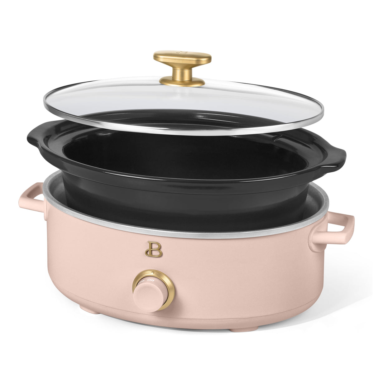 Beautiful 2.5 Qt Dip and Serve Manual Slow Cooker, Chocolate by Drew Barrymore