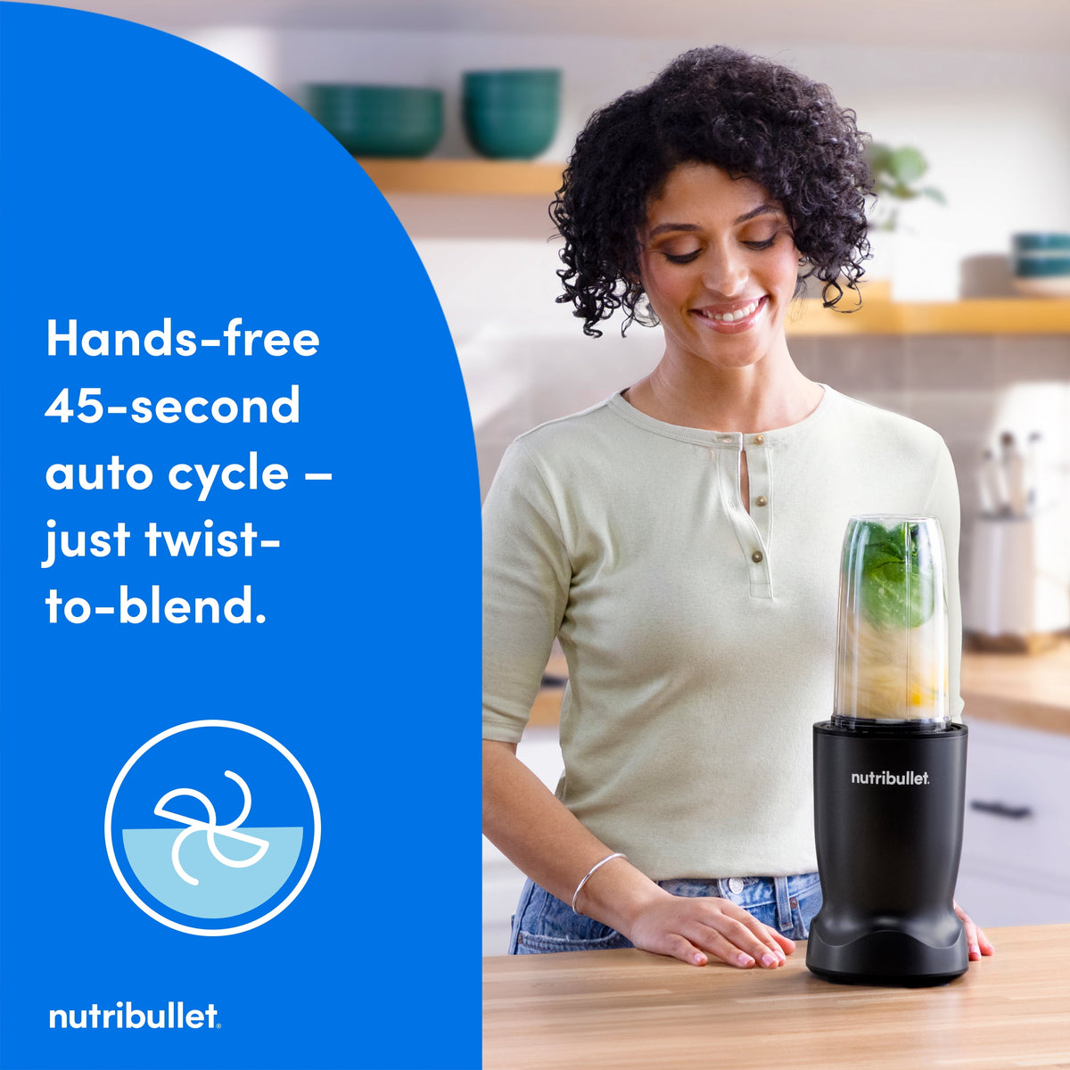 nutribullet Turbo Single Serve Blender NB10400AK, 1000W Matte Black