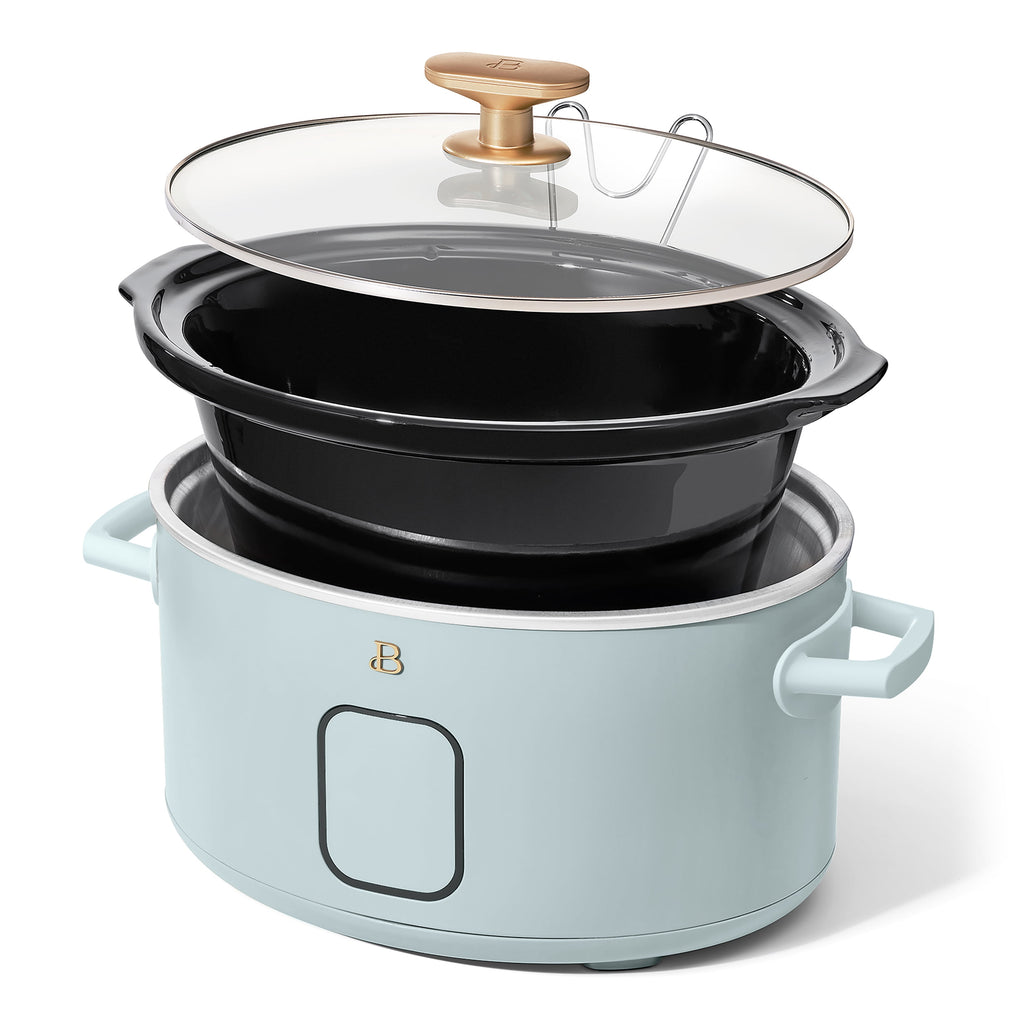 Beautiful 6 Qt Programmable Slow Cooker, Thyme Green by Drew Barrymore