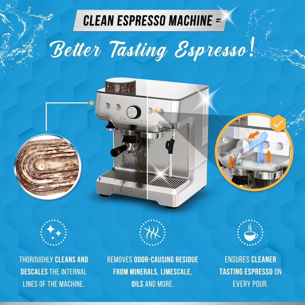 Active Espresso Machine Cleaning Tablets, Coffee Maker Descaler, 120 Count, 1 Pack