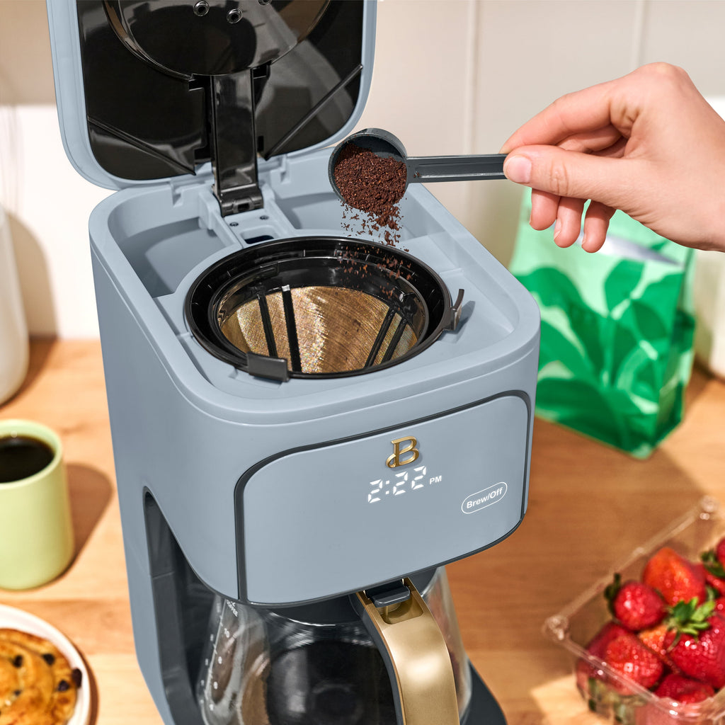 Beautiful 12 cup Programmable Coffee Maker, Thyme Green by Drew Barrymore