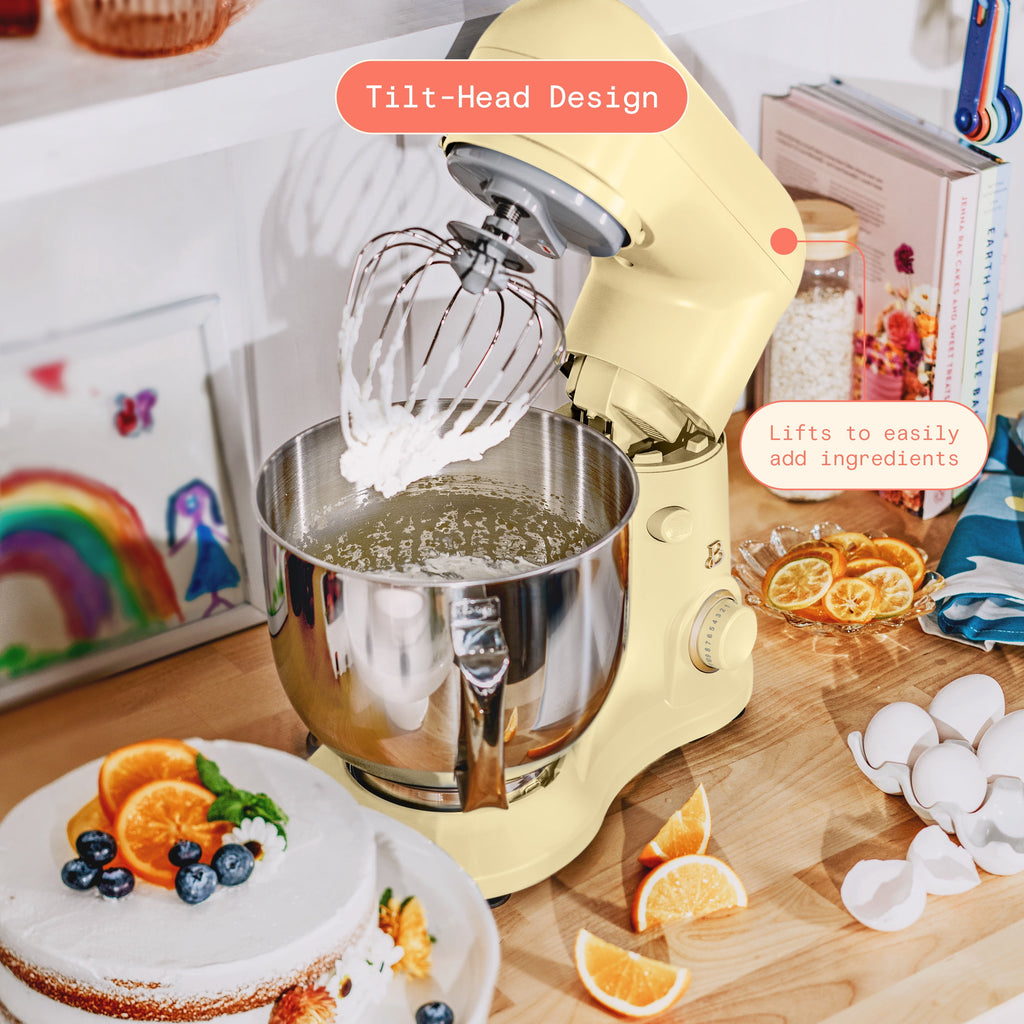 Beautiful 5.3 Qt Stand Mixer, Lightweight & Powerful with Tilt-Head, Chocolate by Drew Barrymore