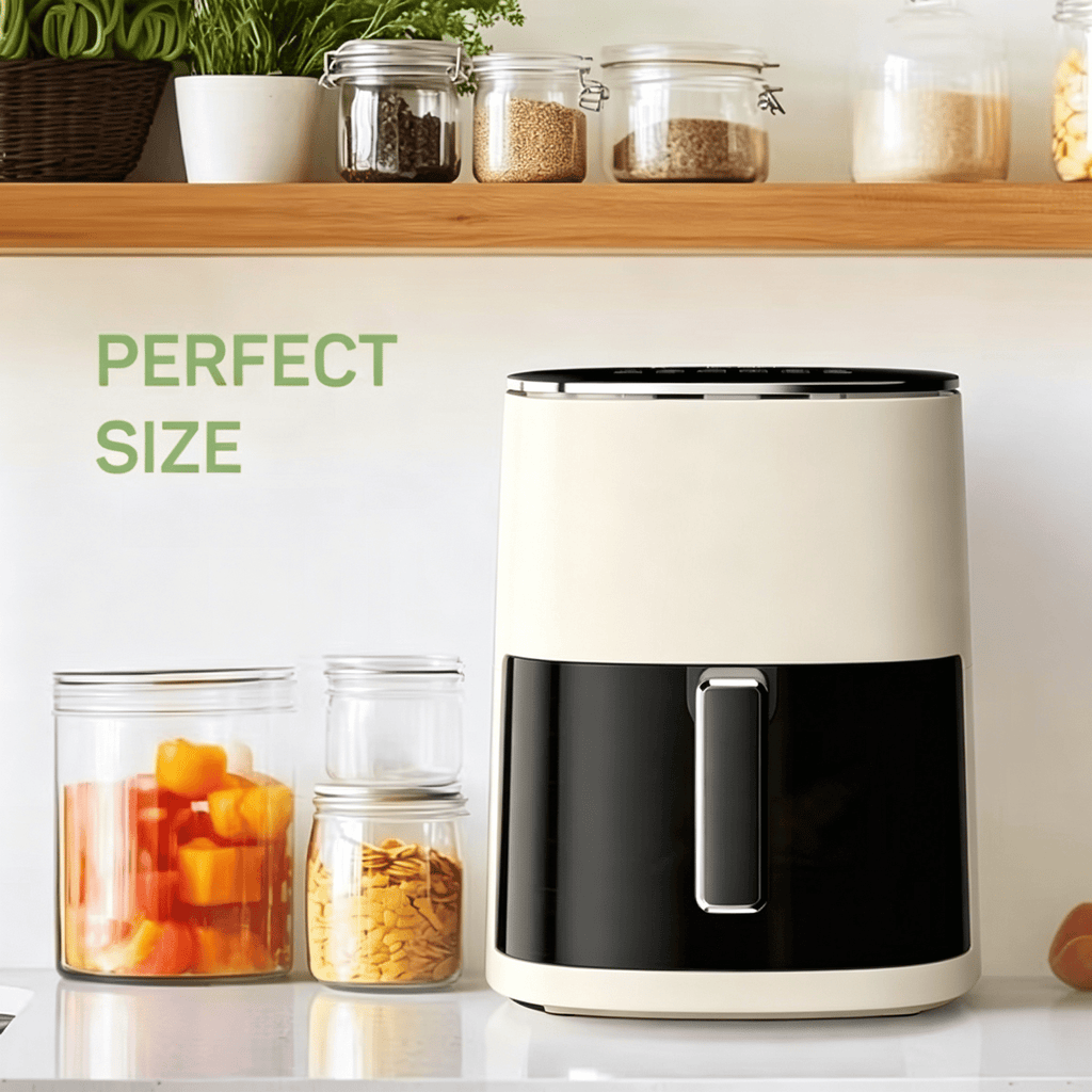 Air Fryer, 6-Quart Smart Air Fryer, 12-in-1 Functions - Air Fry, Roast, Reheat, Dehydrate, Bake, Steam, and More, 400Â°F Max Temperature, Grey