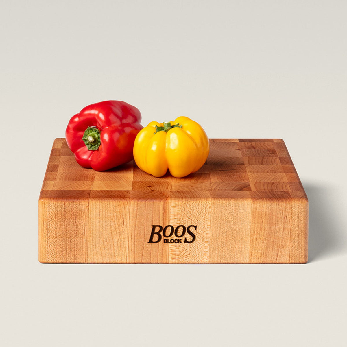 John Boos CCB Reversible Wood Chopping Board, 12" x 12" x 3", Maple