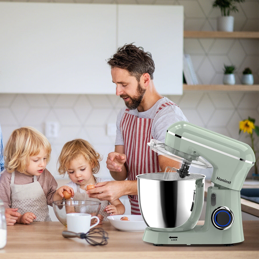 Honinst 6.5 QT Electric Stand Mixer, 10+P Speeds Lightweight with Tilt-Head Kitchen Stand Mixer, Dough Hook, Whisk, Beater and Bowl, Food Mixer for Baking, Cake and Most Home Cooks