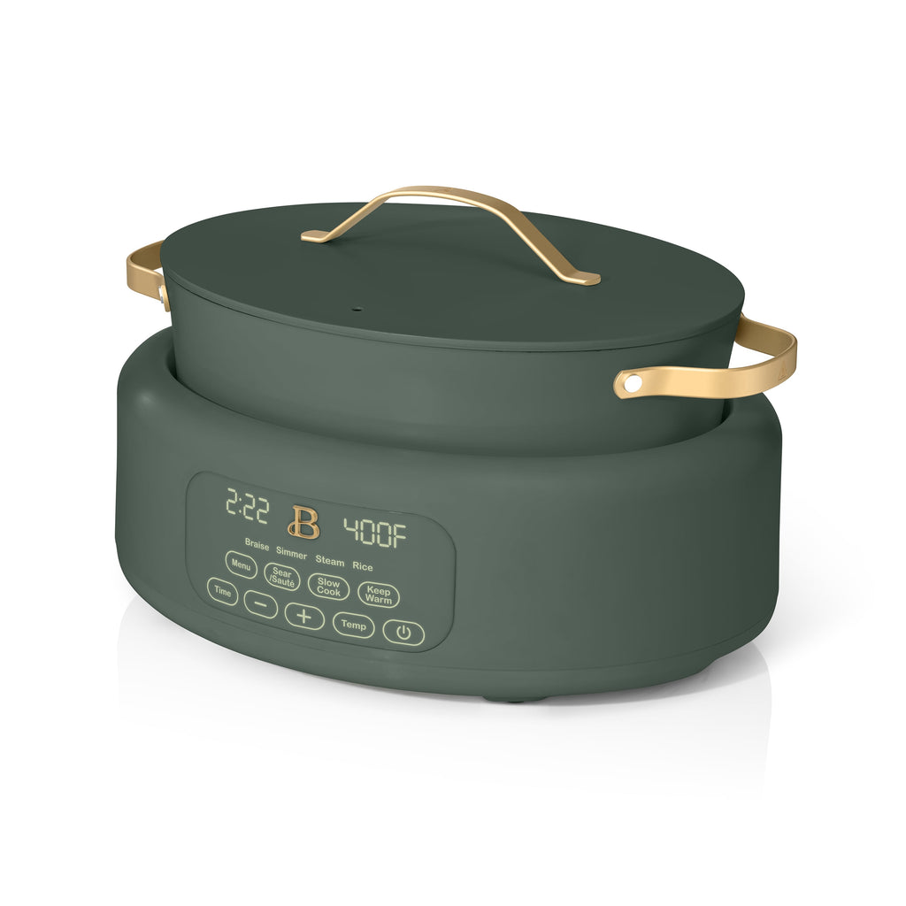 Beautiful 10 in 1, 6 Qt Electric Multi-Cooker, Thyme Green by Drew Barrymore