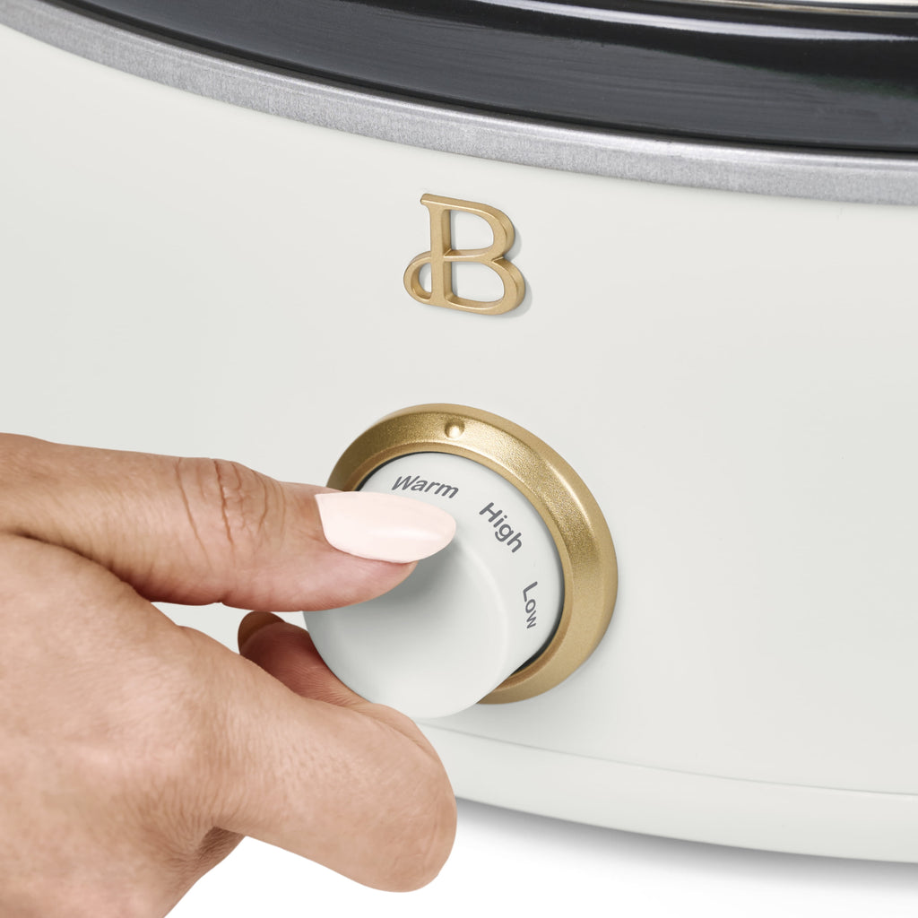 Beautiful 2.5 Qt Dip and Serve Manual Slow Cooker, Chocolate by Drew Barrymore