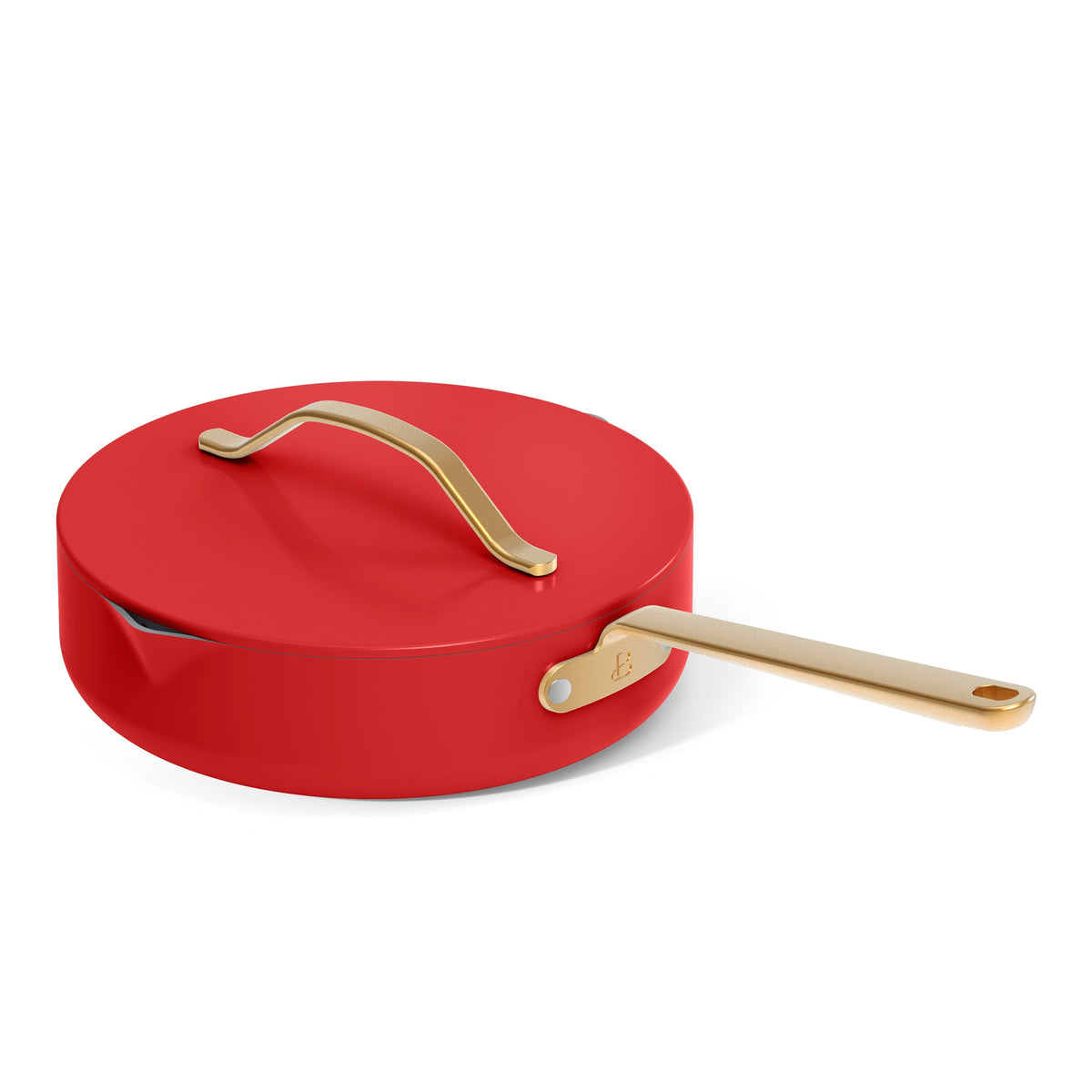 Beautiful 12-Piece Cookware Set, Pots and Pans with Strainer Lids and EverGood Ceramic Nonstick Coating, White Icing by Drew Barrymore