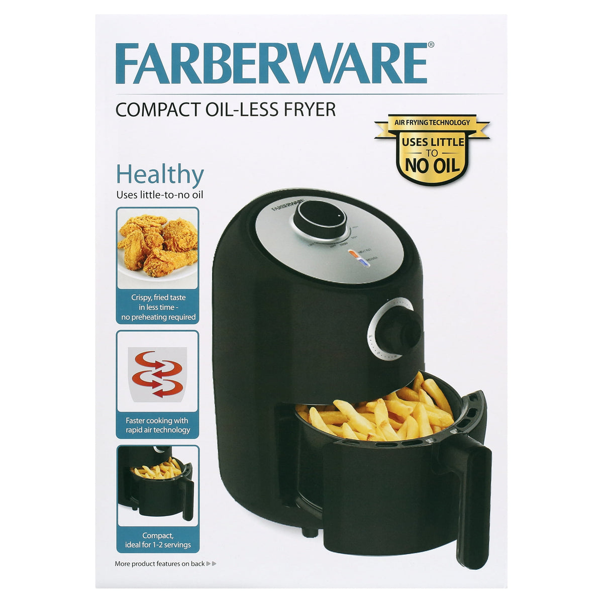 Hicloud 7.5QT Air Fryer, 1600W Multifunction Airfryer with Visible Window, Adjustable Time＆Temperature, Nonstick, 85% Less Oil, 100Pcs Liner