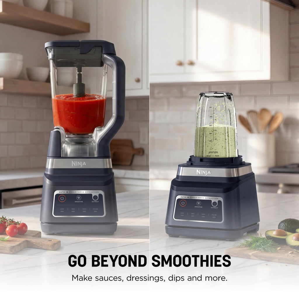 Ninja Professional Plus DUO 72-Oz Blender, Smoothies, Ice Crush, 2 Auto-iQ Preset Programs, 4 Speeds, 1400PW, BN750NV Navy