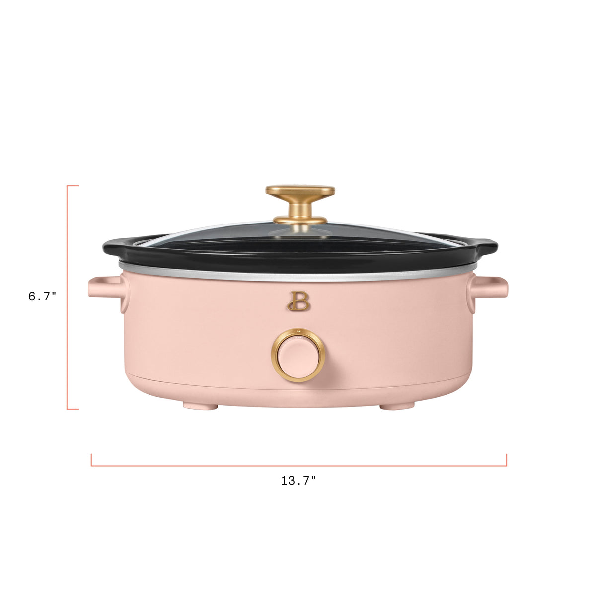 Beautiful 2.5 Qt Dip and Serve Manual Slow Cooker, Chocolate by Drew Barrymore