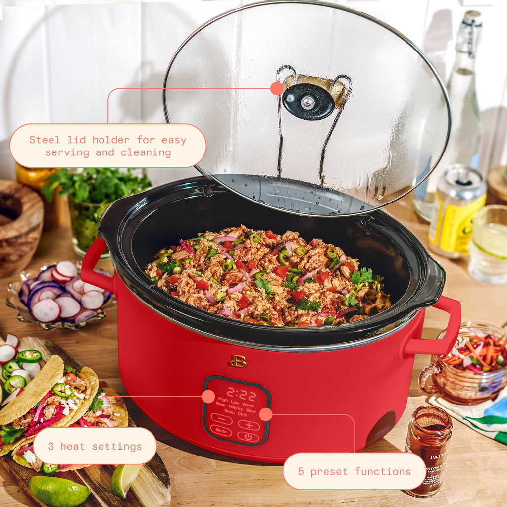 Beautiful 6 Qt Programmable Slow Cooker, Thyme Green by Drew Barrymore