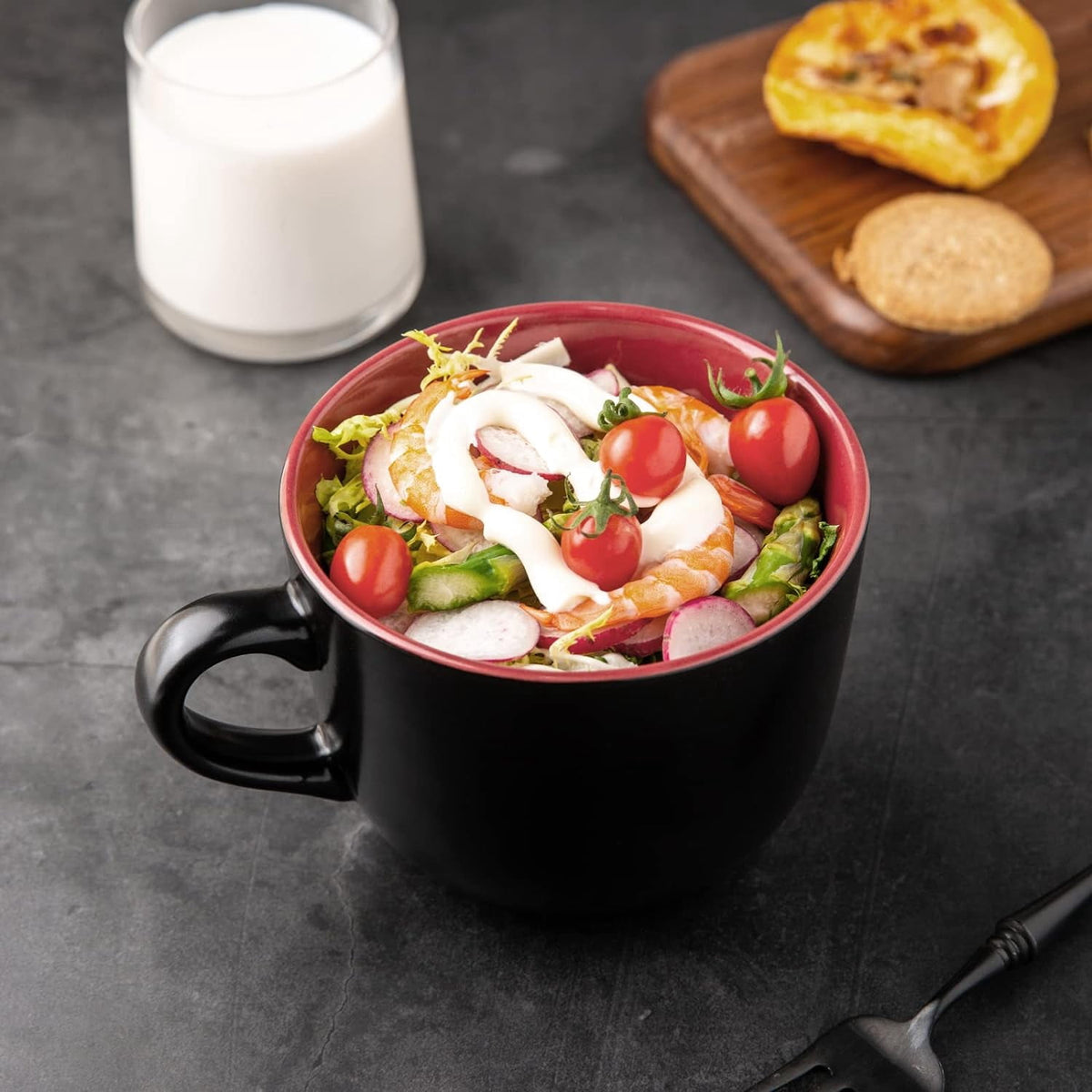 AmorArc 24 oz Soup Mugs with Handles, Jumbo Ceramic Bowls Mugs Set with handles for Coffee Cereal Cappuccino Snacks, Microwave&Dishwasher safe Soup Cups for Meal-Multicolor