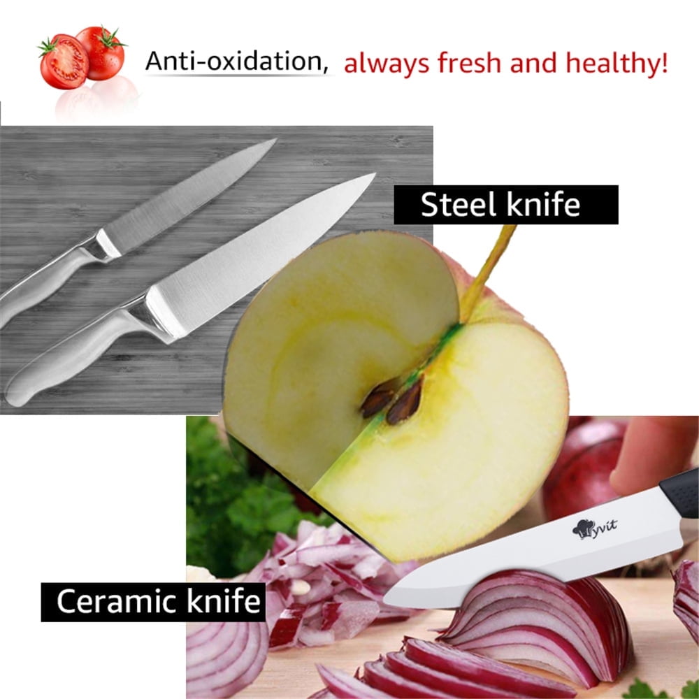 Ceramic Kitchen Knife 6 inch Chef Knife with Cover Fruit Paring Knife for Cutting Slicing Cheese Lettuce Vegetable