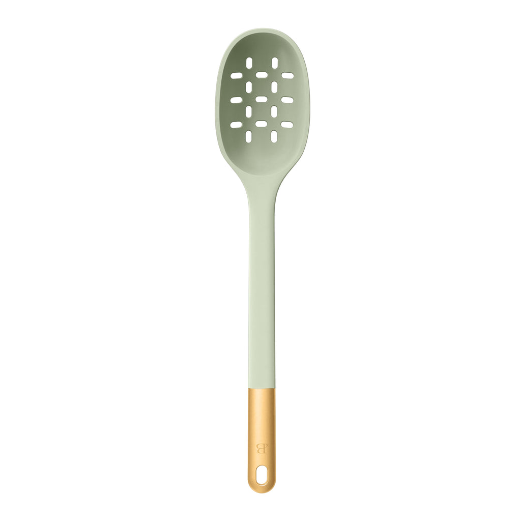 Beautiful 6-Piece Silicone Kitchen Tool Set with Ceramic Crock, Chocolate by Drew Barrymore