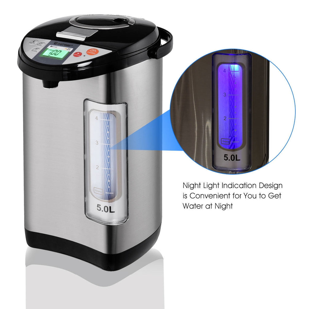 Costway 5-Liter LCD Water Boiler and Warmer Electric Hot Pot Kettle Hot Water Dispenser