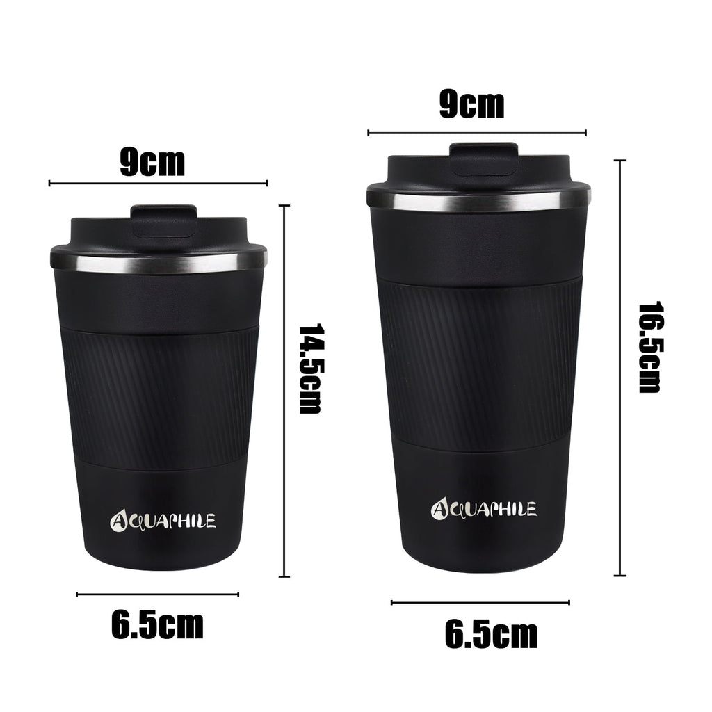 Aquaphile Vacuum Insulated Coffee Travel Mug - Double Walled Reusable Tumbler Cups Light Blue 17 Fluid Ounces