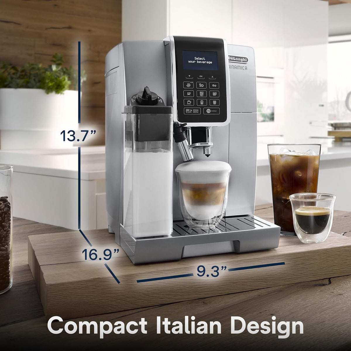 De'Longhi ECAM35075SI Dinamica Espresso Machine, Silver