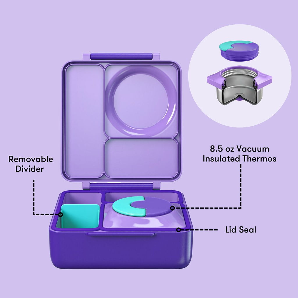 OmieBox Bento Box for Kids - Insulated Bento Lunch Box with Leak Proof Thermos Food Jar - Blue Sky by OmieLife