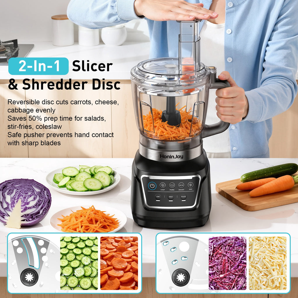 HoninJoy All-in-One Blender & Food Processor, 4 Preset Auto-iQ Programs, Best for Smoothies,Cookie Dough, Salsas, Cole Slaw & More