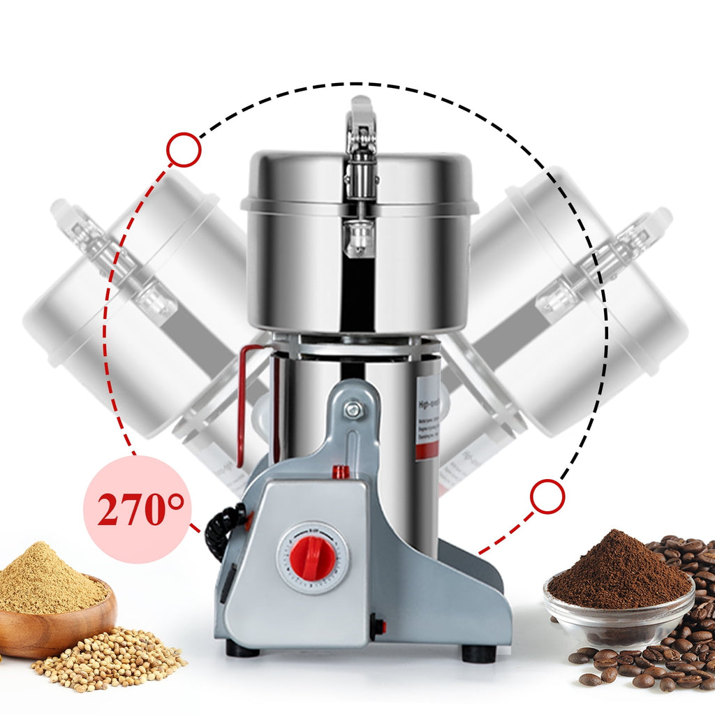 TOPCHANCES 2500g Commercial Spice Grinder Electric Herb Grain Mill Grinder 4200W High Speed Pulverizer