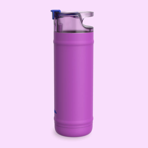Bubba 32oz DualSip Insulated Stainless Steel Water Bottle with Straw & Sip Lid, Moodbooster Purple/Blue