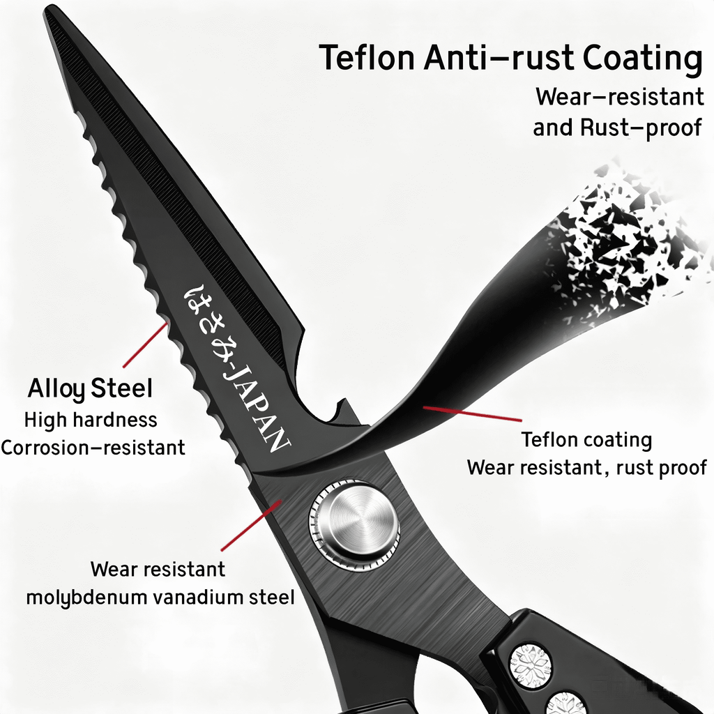 Plys Kitchen Shears Heavy Duty All-Purpose Stainless Steel Dishwasher Safe