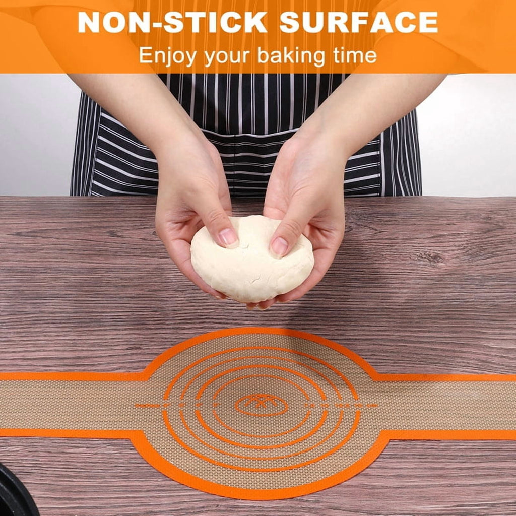 Luiisis 2 Pack Sourdough Bread Sling Set - Oval & Round Non-Stick Silicone Mat for Dutch Oven, Reusable with Long Handle for Easy Transfer