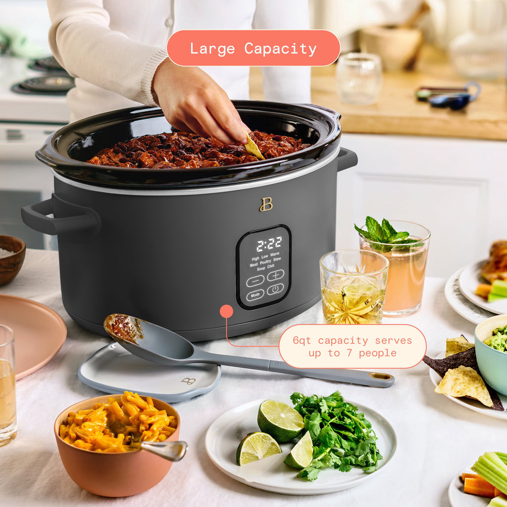 Beautiful 6 Qt Programmable Slow Cooker, Thyme Green by Drew Barrymore