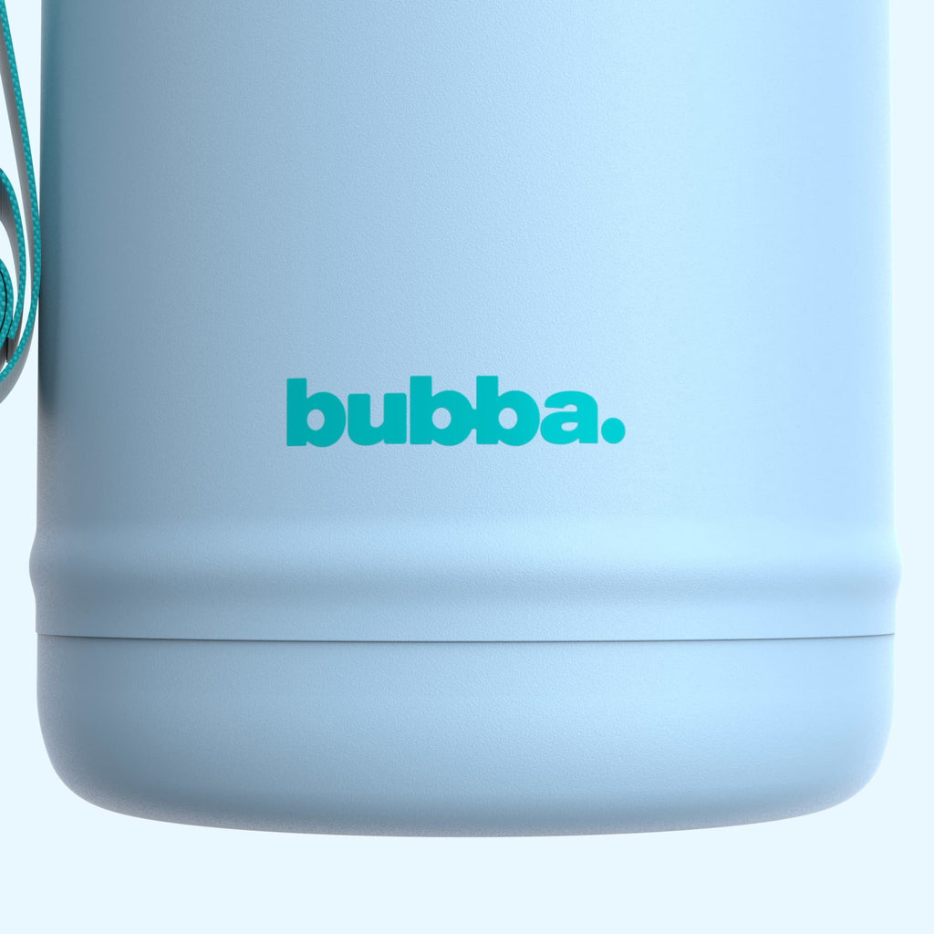Bubba 64oz DualSip Insulated Stainless Steel Water Jug with Built-In Straw and Drink Opening and Carrying Strap, Daydreamin' Light Blue/Teal