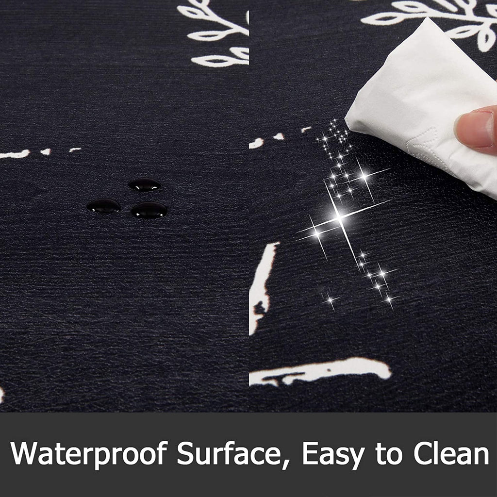 Findosom 2pcs Anti Fatigue Kitchen Rug Set,18"x30"+18"x47" Waterproof Non Slip Kitchen Runner Rug,0.4" Thick Cushioned Kitchen Floor Mats,Ergonomic Standing Mats Back Pain Relief Laundry Foam Rug