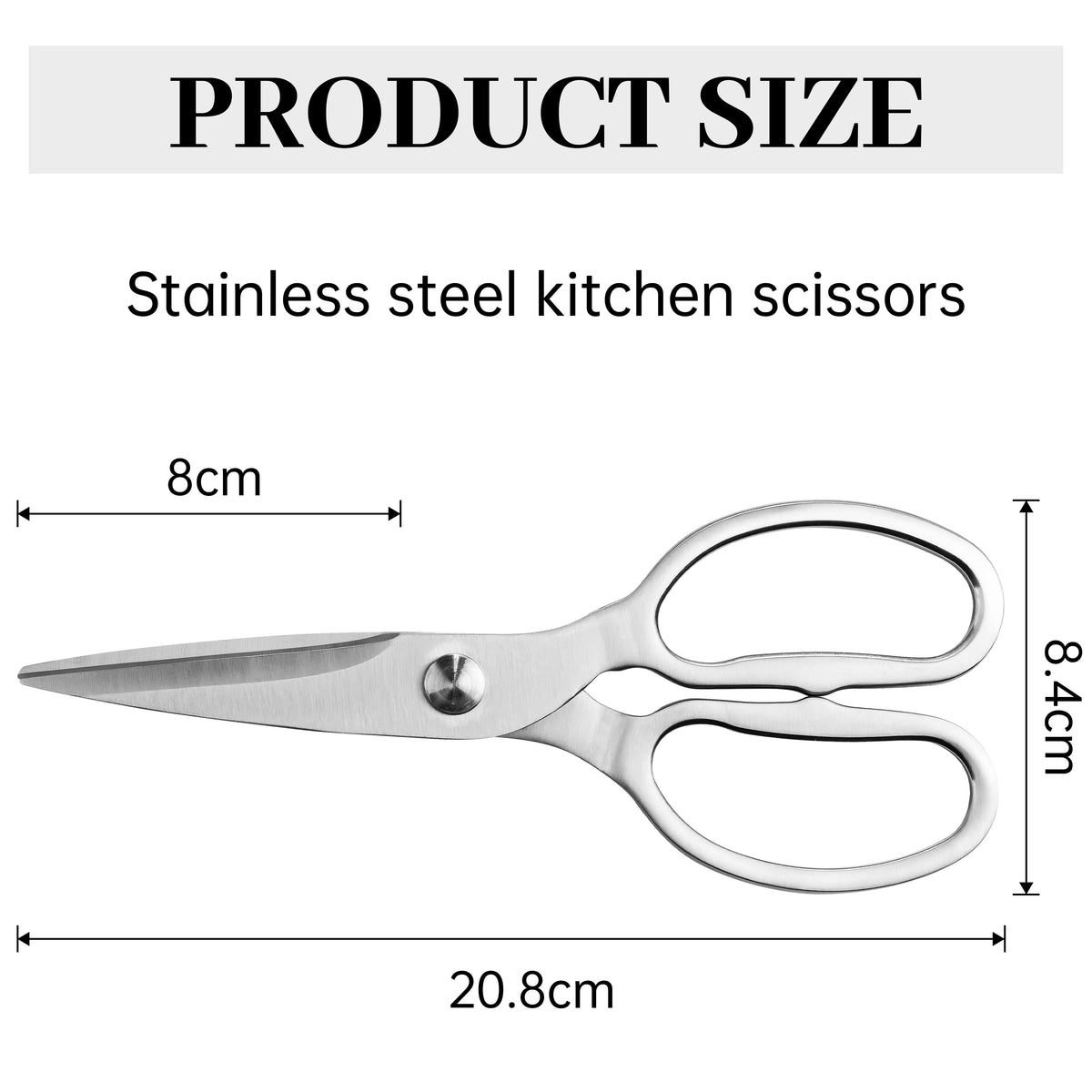 Plys Kitchen Shears Heavy Duty All-Purpose Stainless Steel Dishwasher Safe