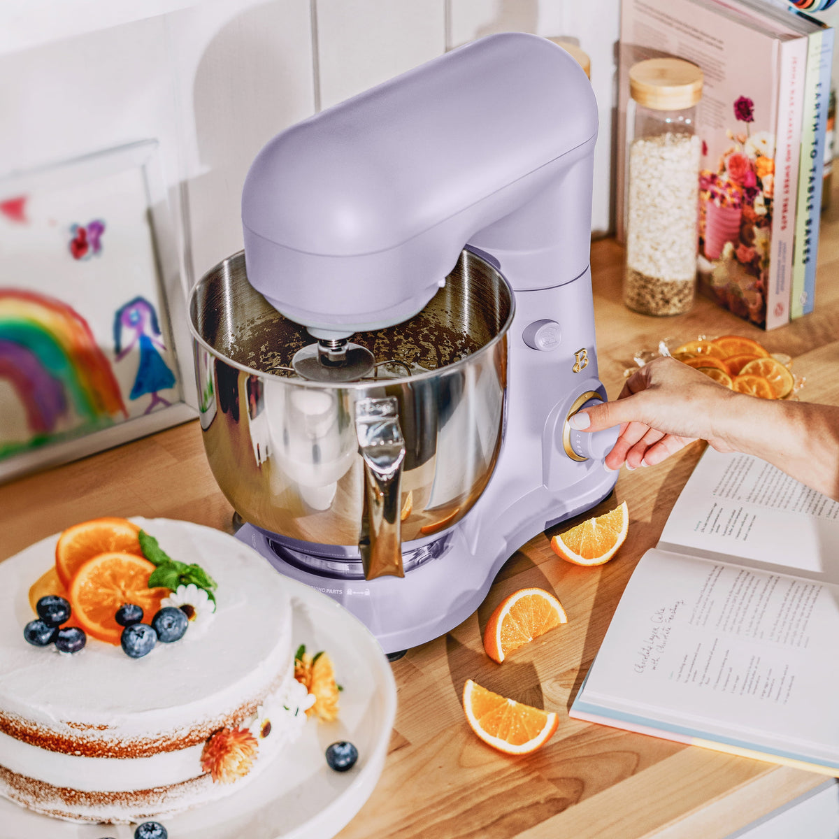 Beautiful 5.3 Qt Stand Mixer, Lightweight & Powerful with Tilt-Head, Chocolate by Drew Barrymore