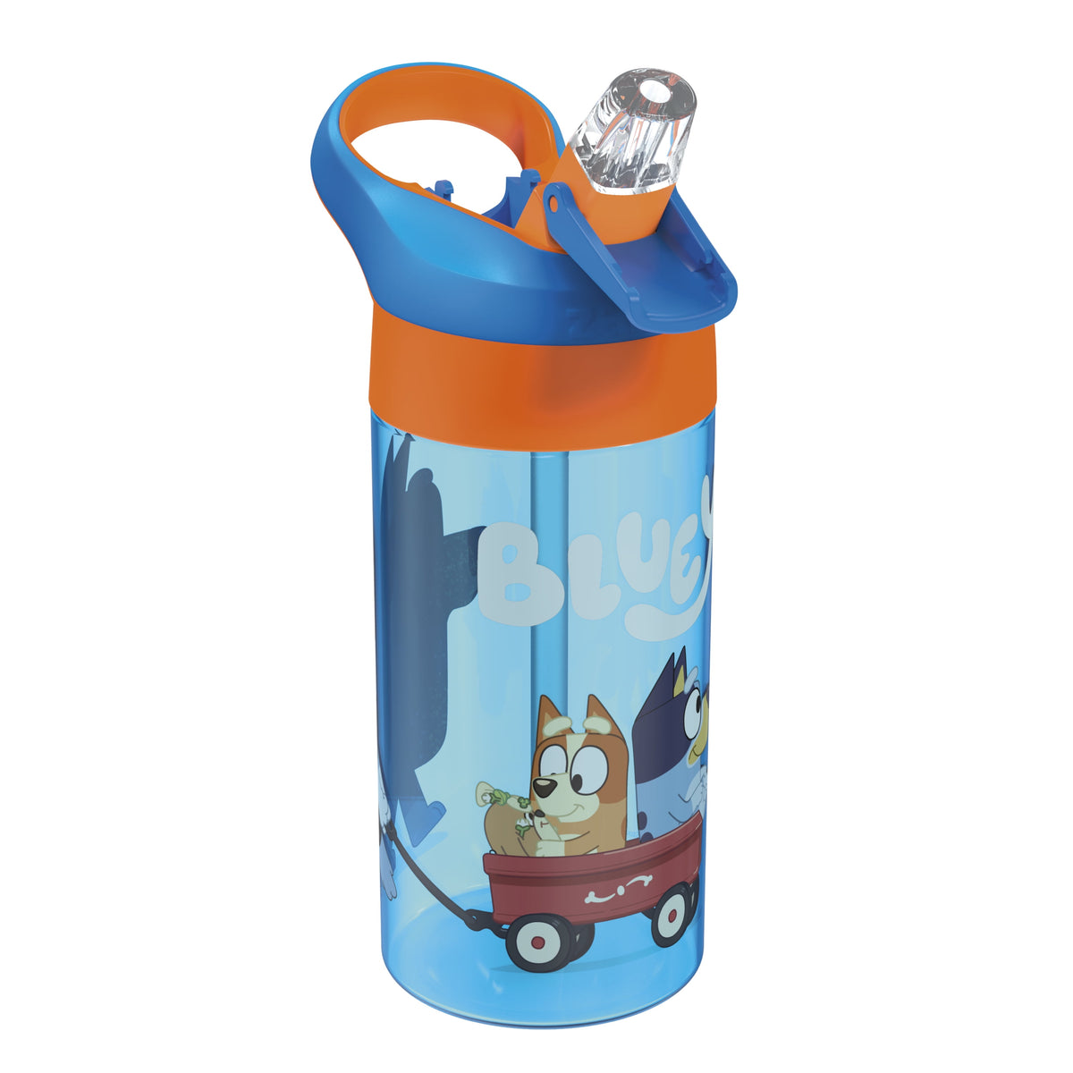 Zak Designs 17.5oz Sonic the Hedgehog Kids Water Bottle with Spout Cover and Built-in Carrying Loop, Made of Durable Plastic, Leak-Proof Design for Travel (17.5 oz, Pack of 2)