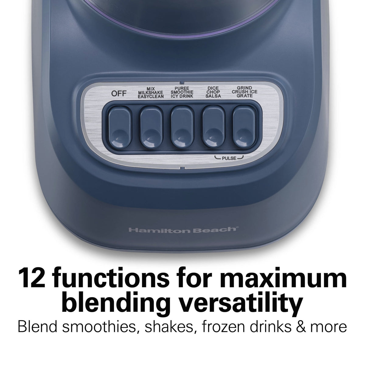 Hamilton Beach Smoothie Blender, 48 oz BPA-Free Jar 650 W 12-Function Countertop Blender for Kitchen, Black