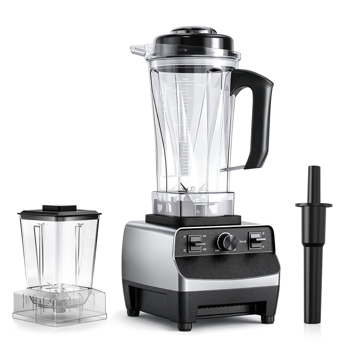TINANA 66oz Countertop Blender with 28oz Grinder Cup, 8-Edge Blades, Variable Speed, Pulse, BPA-Free Pitcher