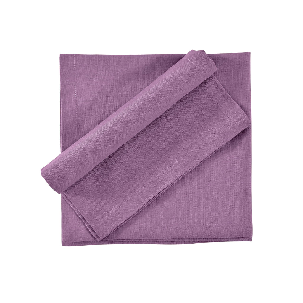 Fingercraft Cloth Napkin, Solid Color Cotton Linen Blend Table Napkins, Soft and Absorbent Fabric, Set of 12, Blush Pink