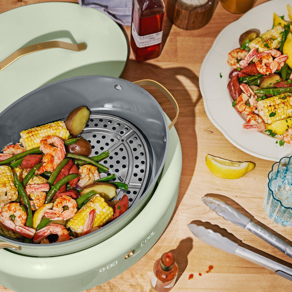 Beautiful 10 in 1, 6 Qt Electric Multi-Cooker, Thyme Green by Drew Barrymore