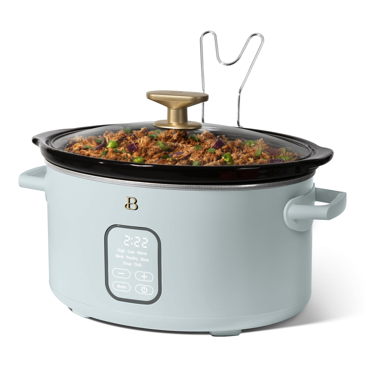 Beautiful 6 Qt Programmable Slow Cooker, Thyme Green by Drew Barrymore