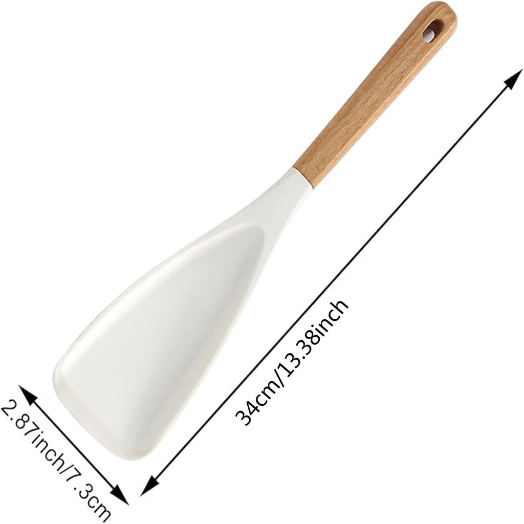 Cedar and Ash Spoon, Multifunction Spatula Cooking Spoon, 2026 New Silicone Nonstick Pan Cooking Spoon, Safe for Nonstick Cookware, Ergonomic Grip, Ideal for Stirring, Mixing, Serving